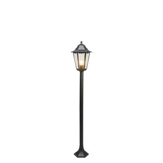QAZQA Qazqa L&aacute;mpara De Pie Cl&aacute;sica Negra Para Exterior Ip44 125 Cm
