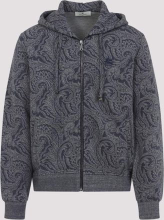 Etro Blue Paisley Pattern Sweatshirt