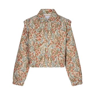 Lofty Manner Jacket Hani - Flower Jacquard - Dames - Jassen - Veelkleurig - Maat: XL Katoen