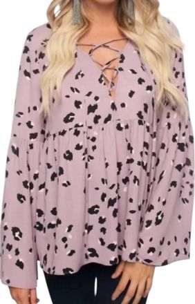 BuddyLove Kathy Lazy Lion Blouse In Purple