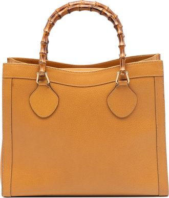 Gucci Pre-owned Womens Medium Leather Bamboo Diana Tote - Beige - One Size