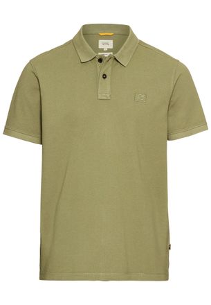 Camel Active Poloshirt CAMEL ACTIVE, Herren, Gr. 3XL, gr&uuml;n (dusty khaki), Web, Obermaterial: 100% Baumwolle, unifarben, regular fit h&uuml;ftbedeckend, Rundhals, Shirts