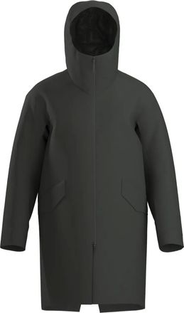 Veilance hooded zip-front coat - men - Recycled Polyester - S - Grey