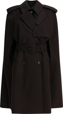 Burberry Womens Brown Cashmere Jacket - Dark Grey - Size Small