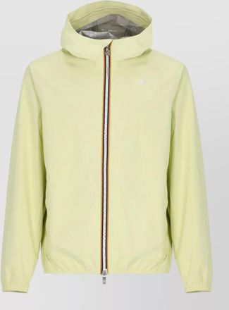 K-Way hooded lightweight waterproof jacket zip pockets