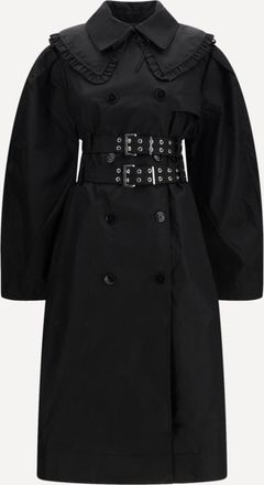 Ganni Cappotto doppiopetto con cintura Woman 36