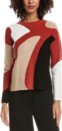 T Tahari Abstract Colorblock Sweater