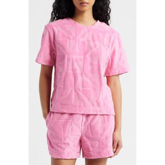 Ichi Textured French Terry Shirt in Wild Orchid at Nordstrom, Size X-Small