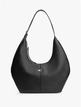 Tommy Hilfiger Womens Tommy Jeans Pebbled City Crescent Bag - Black