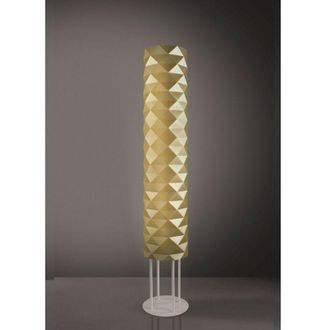 Linea Zero Mt New Gold Base L&aacute;mpara De Pie En Metal Cm. 27x155h