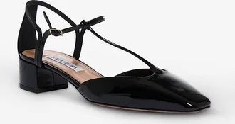 Aquazzura Lacklederpumps mit Blockabsatz Sorbonne