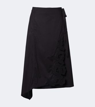 Sir. Klara asymmetric cotton midi skirt