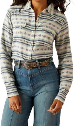 Ariat Seaside Geo Storm Serape Snap Shirt In Multi