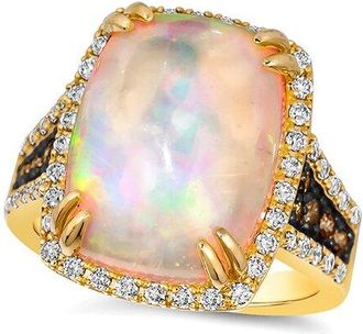Le Vian Neopolitan Opal 14K 6.22 Ct. Tw. Diamond & Opal Coco Ring