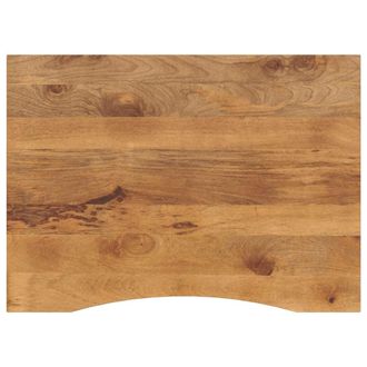 Berkfield Home Desk Top with Curve 110x80x2.5 cm Solid Wood Rough Mango in Brown