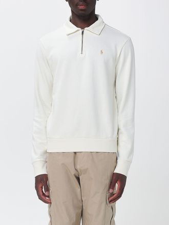Polo Ralph Lauren Polo a maniche lunghe in cotone con chiusura a zip e logo ricamato