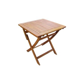 Milani Home Milani Home - Mesa Cuadrada Plegable De Madera 70x70cm Marr&oacute;n