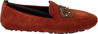 Dolce & Gabbana Loafers Slides Dress - Heren - Loafers - Oranje - 40 EU - Leer - Schoenen