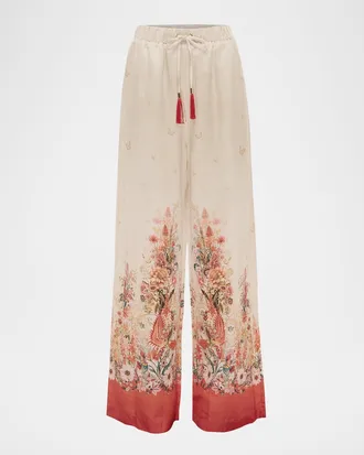 Aqua Blu Australia Lexi Floral Drawstring Pants