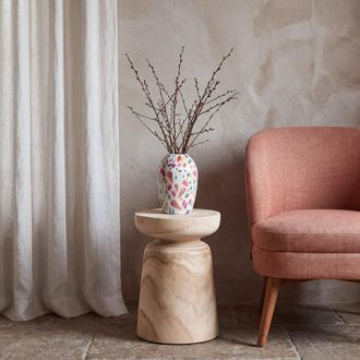 Maisons du monde Mesa auxiliar de madera de paulonia