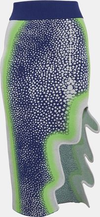 Ph5 Blue/Green Stretch Knit Holly Pencil Skirt XS