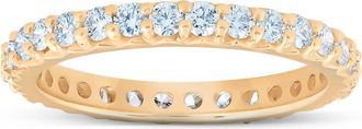 Pompeii3 1 Ct Diamond Wedding Eternity Ring Lab Grown 14k Yellow Gold