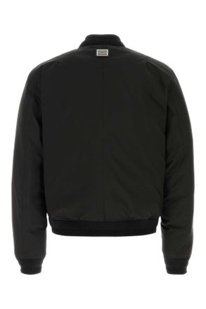 Dolce & Gabbana Mens Black Polyester Down Jacket Nero Piumini