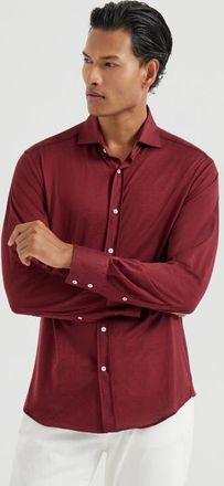 Brunello Cucinelli Spread collar shirt in Cherry at Nordstrom, Size 4X-Large Eu