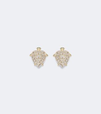 Yvonne L&eacute;on Yvonne L&eacute;on Pendientes Tortue Coeur de oro de 9 ct con diamantes