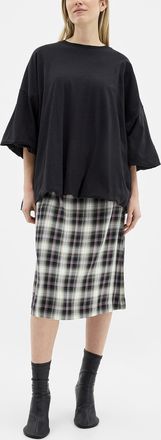 Acne Studios Womens Gathered hem oversized T-shirt