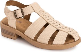 Muk Luks Womens Vanilla Fisherman Sandal in Natural at Nordstrom, Size 6.5