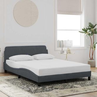 vidaXL Vidaxl Giroletto Dover Grigio Scuro 137x190 Cm In Velluto