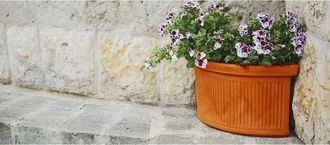 Monacis Vaso de polímero Monacis angular Millerighe terracota cm 50 (47X47X38h)