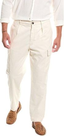 Brunello Cucinelli Off White Relaxed Cotton Trousers, Brand Size 56 (US Size 40)