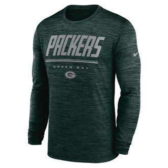 Nike Green Bay Packers Sideline Team Issue Velocity Nike Mens Dri-FIT NFL Long-Sleeve T-Shirt in Green | 02EQ3EE7T-CH4