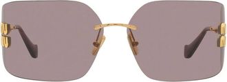 Miu Miu Zonnebril baan - Dames - Zonnebrillen - Geel - ONE Size - Accessoires