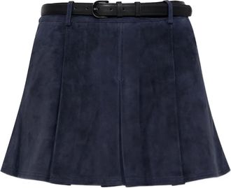 Self Portrait Minigonna plissé - Blu