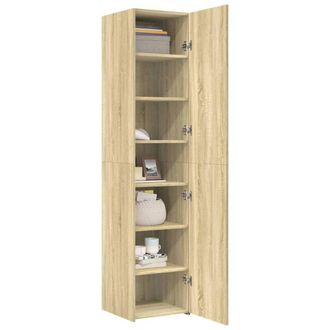Berkfield Home Highboard Sonoma Oak 40x42.5x185 cm Engineered Wood in Light Brown