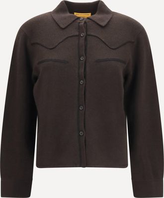 Guest In Residence Cropped Western cashmere Shirt Female S