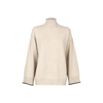 Brunello Cucinelli Beige Cashmere Womens Sweater