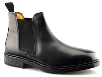 Roamer Mens Leather Flexible Fuller Fit Chelsea Dealer Ankle Boots Shoes Size - Black - UK 9