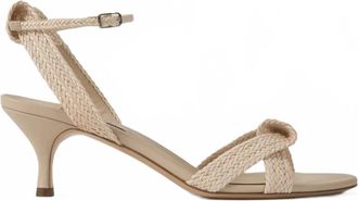 Casadei Womens Julia Mariposa Heeled Sandals In Hanoi + Ipanema Spiaggia Rosa