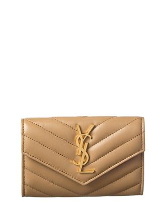 Saint Laurent Small Matelasse Leather Envelope Wallet