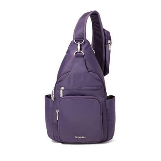 Baggallini Central Park Large Sling in Deep Grape Twill at Nordstrom