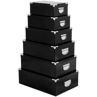 5five Simply Smart 5five Simply Smart - 6 Cajas Negras, Esquinas Met&aacute;licas, Cart&oacute;n - 5five