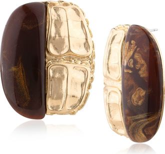 Jardin Resin Statement Earrings in Brown/Gold at Nordstrom Rack