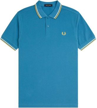 Fred Perry Hombre, Camisetas, Azul, Talla: S