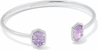 Kendra Scott Womens Daphne Frame Cuff Bracelet In Silver Purple Amethyst