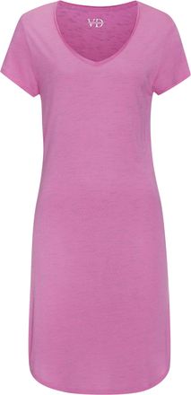 Vivance Nachthemd VIVANCE DREAMS, Damen, Gr. 32/34, N-Gr, pink (pink, meliert), Single Jersey, Obermaterial: 90% Viskose, 10% Polyester, meliert, Basic, beque