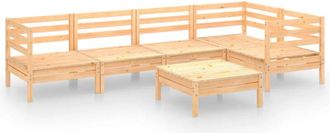 vidaXL Juego De Muebles De Jard&iacute;n 6 Piezas Madera Maciza Pino Vidaxl